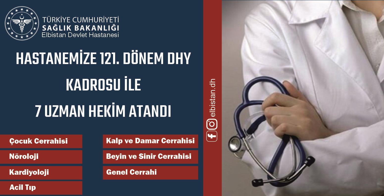 Elbistan Devlet Hastanesi’ne 7 Yeni Uzman Hekim Atandı